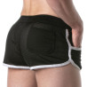 LEADER Short en mesh LOADED Noir-Banc